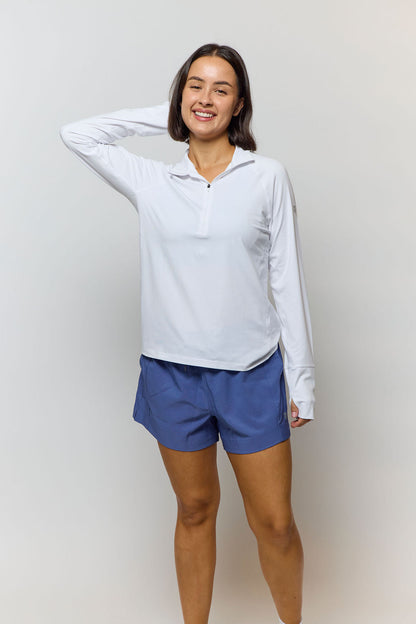 Half-Zip Long Sleeve Top