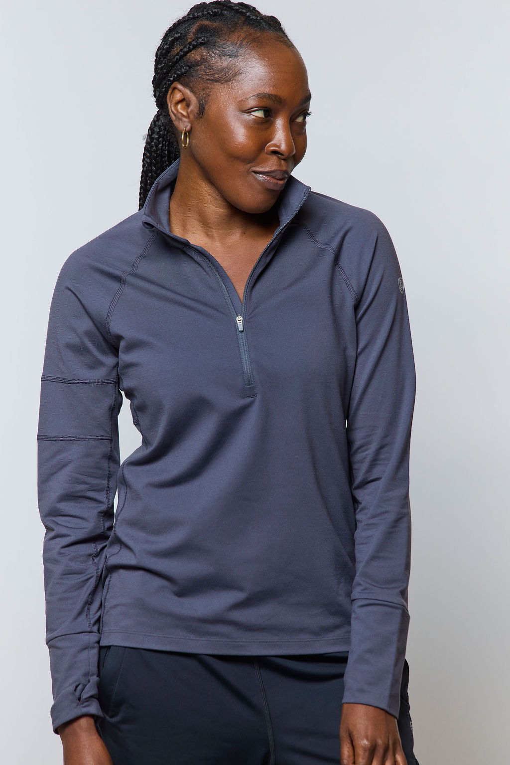 Half-Zip Long Sleeve Top