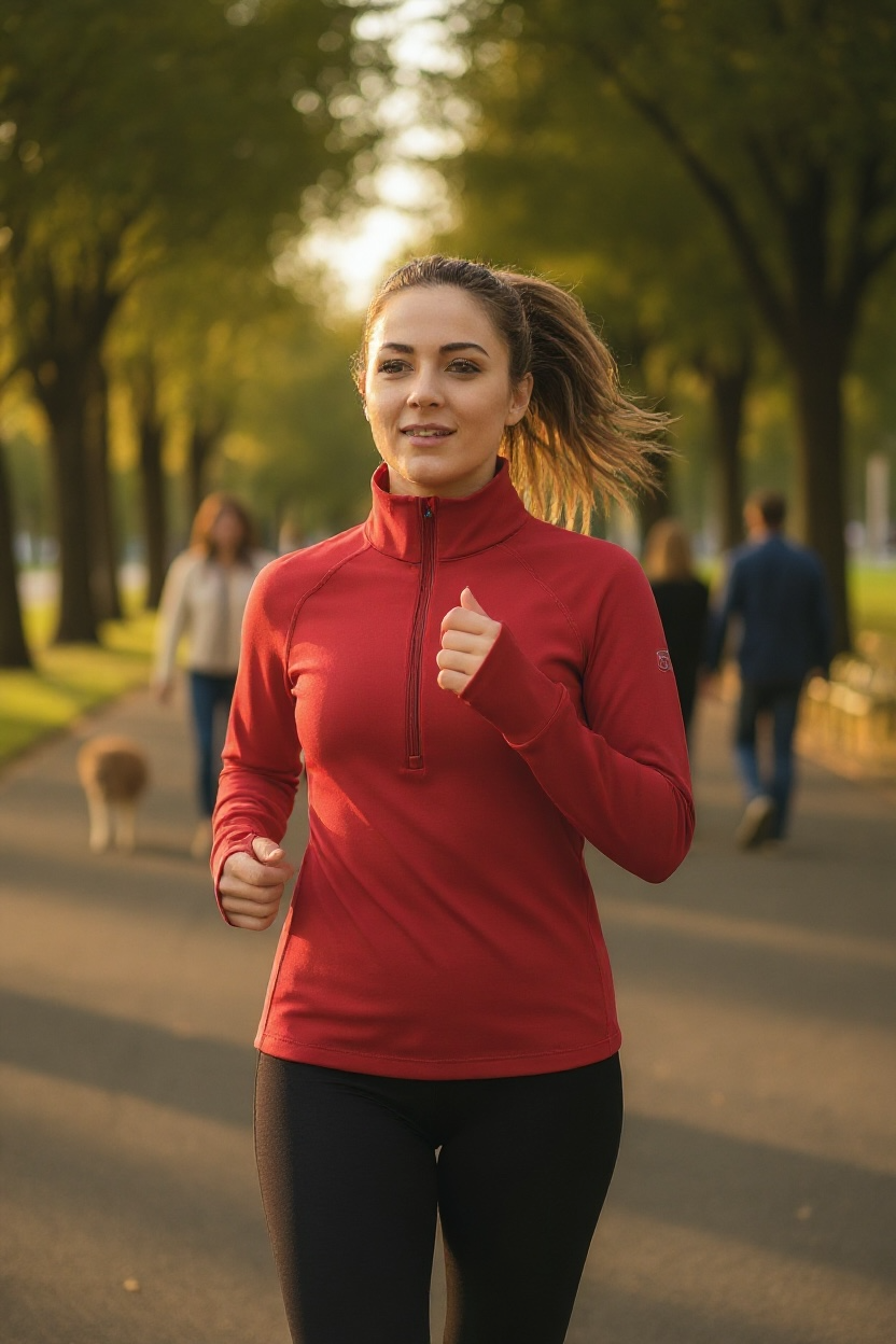 Half-Zip Long Sleeve Top