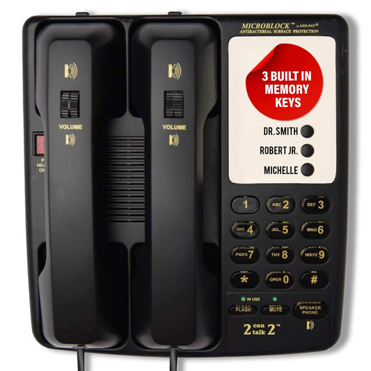 Med-Pat D2200 Dual-Handset Telephone | 2 Can Talk 2